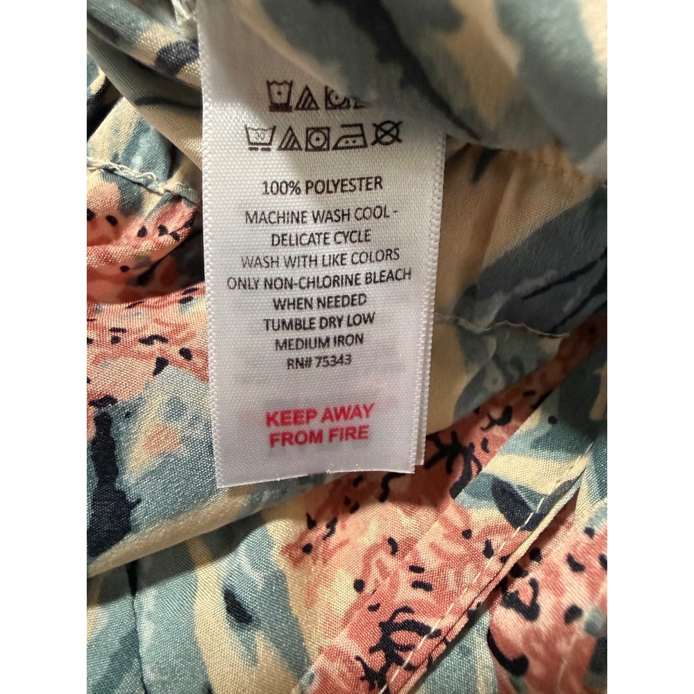 Cynthia Rowley Women's Floral Tropical Pajama Set M Short Sleeve Top Large Pants - Picture 14 of 15